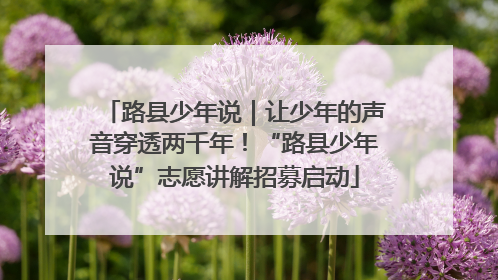 路县少年说｜让少年的声音穿透两千年！“路县少年说”志愿讲解招募启动