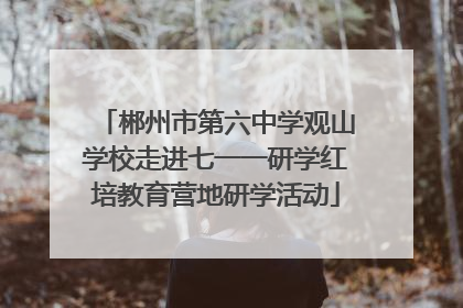 郴州市第六中学观山学校走进七一一研学红培教育营地研学活动