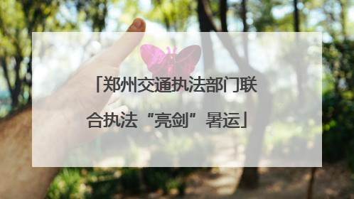 郑州交通执法部门联合执法“亮剑”暑运