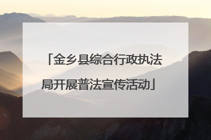 金乡县综合行政执法局开展普法宣传活动