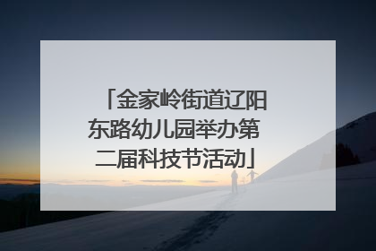 金家岭街道辽阳东路幼儿园举办第二届科技节活动