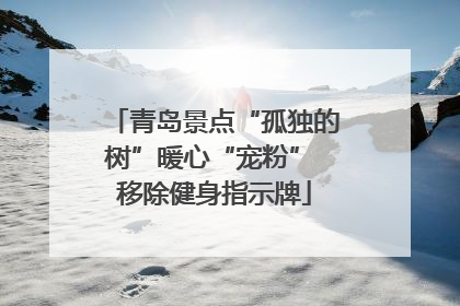 青岛景点“孤独的树”暖心“宠粉” 移除健身指示牌