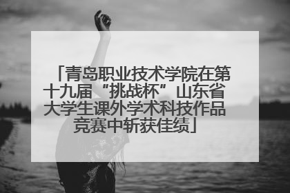 青岛职业技术学院在第十九届“挑战杯”山东省大学生课外学术科技作品竞赛中斩获佳绩