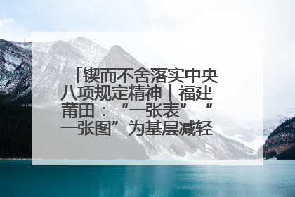 锲而不舍落实中央八项规定精神丨福建莆田：“一张表”“一张图”为基层减轻“数字负担”