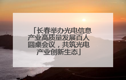 长春举办光电信息产业高质量发展百人圆桌会议，共筑光电产业创新生态
