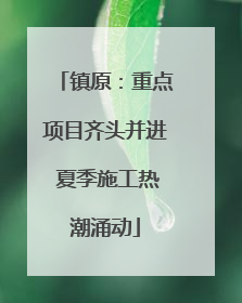 镇原：重点项目齐头并进 夏季施工热潮涌动