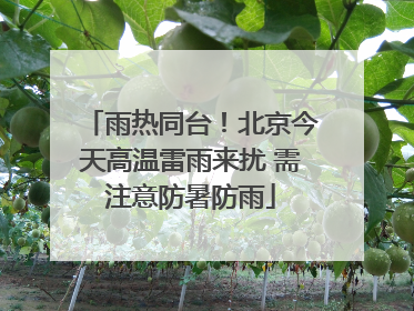 雨热同台！北京今天高温雷雨来扰 需注意防暑防雨