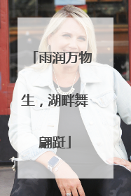 雨润万物生，湖畔舞翩跹