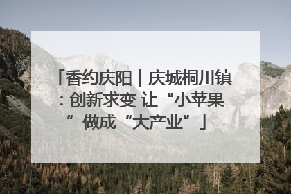 香约庆阳｜庆城桐川镇：创新求变 让“小苹果”做成“大产业”