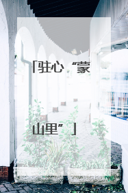 驻心“蒙山里”