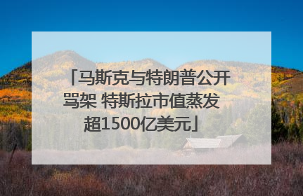 马斯克与特朗普公开骂架 特斯拉市值蒸发超1500亿美元