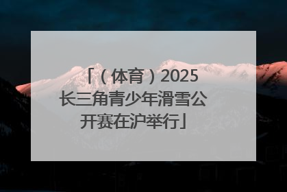（体育）2025长三角青少年滑雪公开赛在沪举行