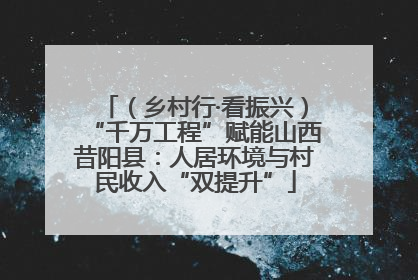 （乡村行·看振兴）“千万工程”赋能山西昔阳县：人居环境与村民收入“双提升”