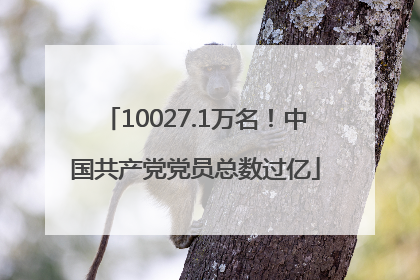 10027.1万名！中国共产党党员总数过亿