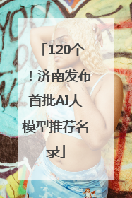 120个！济南发布首批AI大模型推荐名录