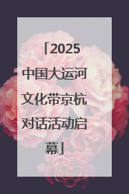 2025中国大运河文化带京杭对话活动启幕