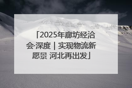 2025年廊坊经洽会·深度｜实现物流新愿景 河北再出发