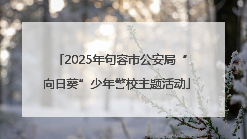 2025年句容市公安局“向日葵”少年警校主题活动