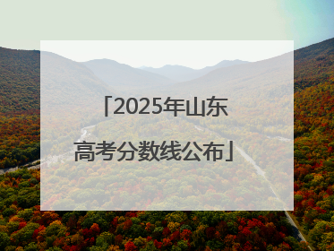 2025年山东高考分数线公布