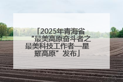 2025年青海省“最美高原奋斗者之最美科技工作者—星耀高原”发布
