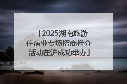 2025湖南旅游住宿业专场招商推介活动在沪成功举办