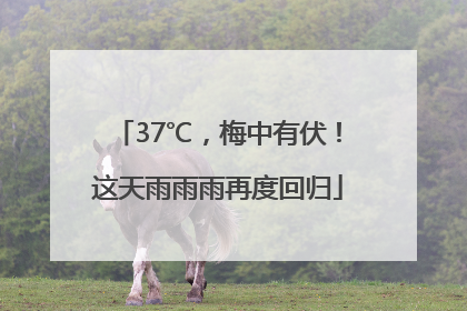 37℃，梅中有伏！这天雨雨雨再度回归