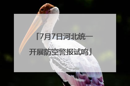 7月7日河北统一开展防空警报试鸣