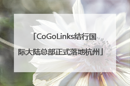 CoGoLinks结行国际大陆总部正式落地杭州
