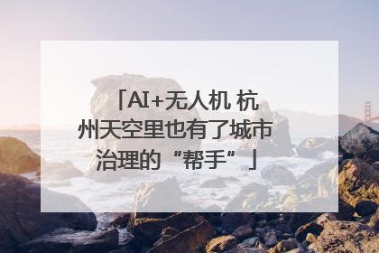 AI+无人机 杭州天空里也有了城市治理的“帮手”